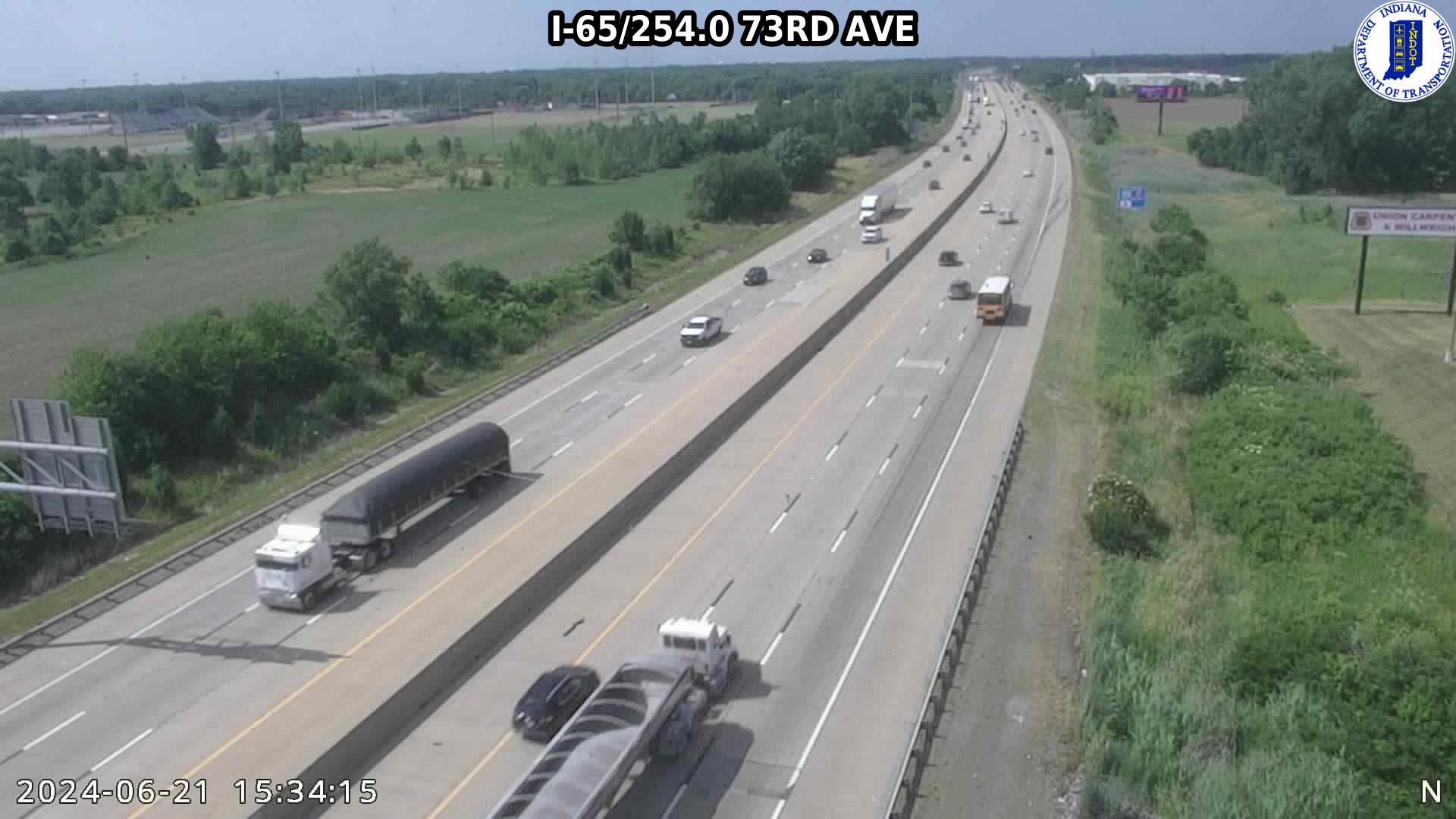 Traffic Cam NB I-65 at 73rd Ave (+0.3 miles)