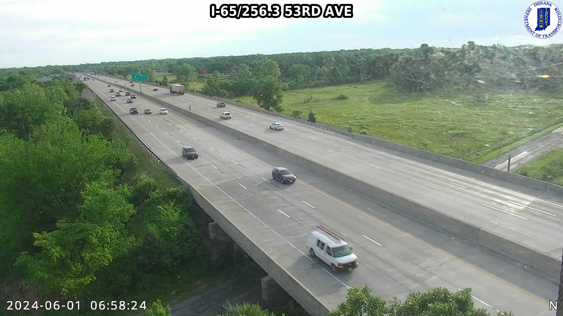 Traffic Cam NB I-65 at 53rd Ave