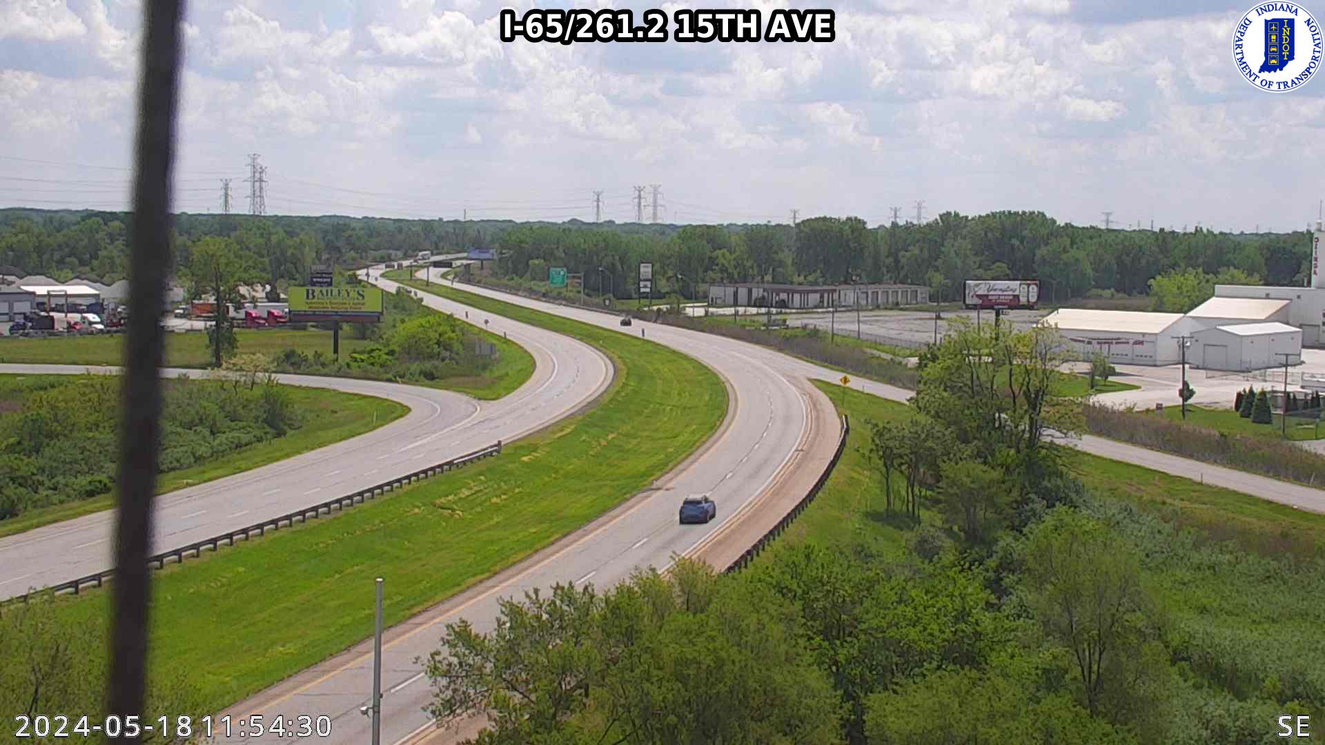 Traffic Cam NB I-65 at 15th Ave (-0.1 miles)